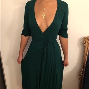 Reformation hunter green dress